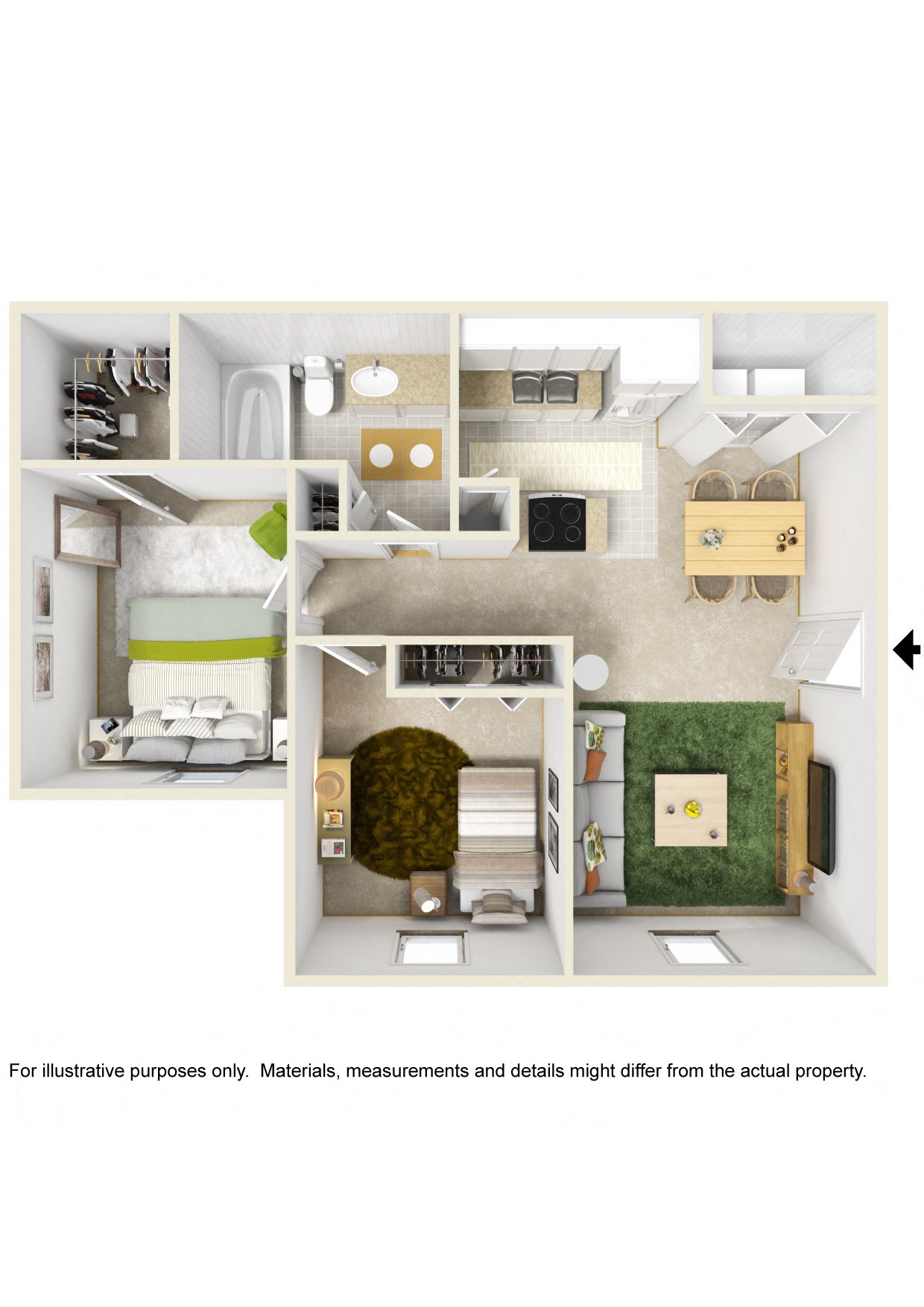 Small Two Bed One Bath