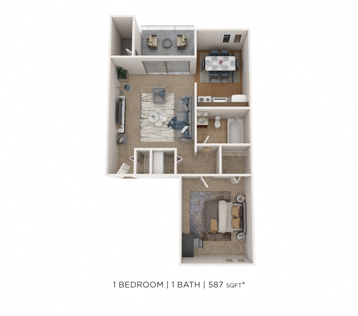 One Bedroom floor plan
