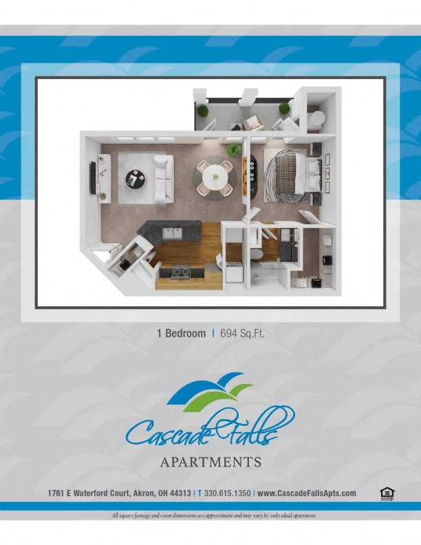 One Bedroom floor plan