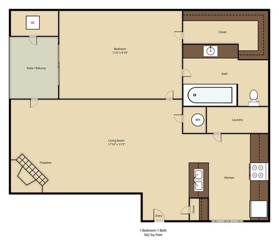 A2 Floor Plan A2 Floor Plan at Balcones Club, Austin, 78750
