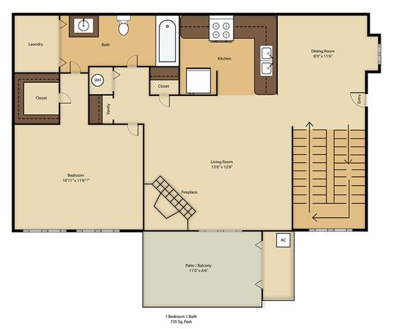 A3 Floor Plan A3 Floor Plan at Balcones Club, Austin, Texas