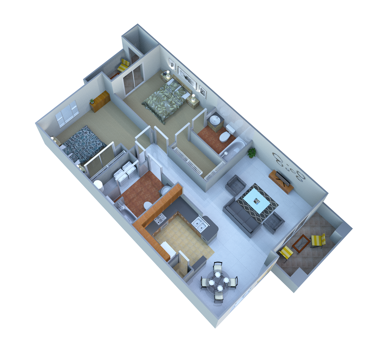 Floor Plans of San Miguel Apartments in Mesa, AZ