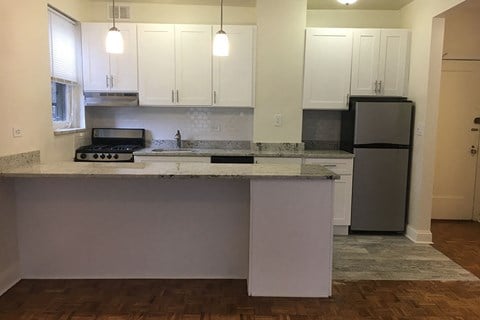 New Counter Tops and Cabinets at 14 West Elm Apartments, Chicago, IL 60610