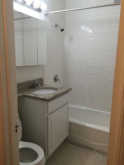Classic Bathroom Features 14 West Elm Apartments, Chicago