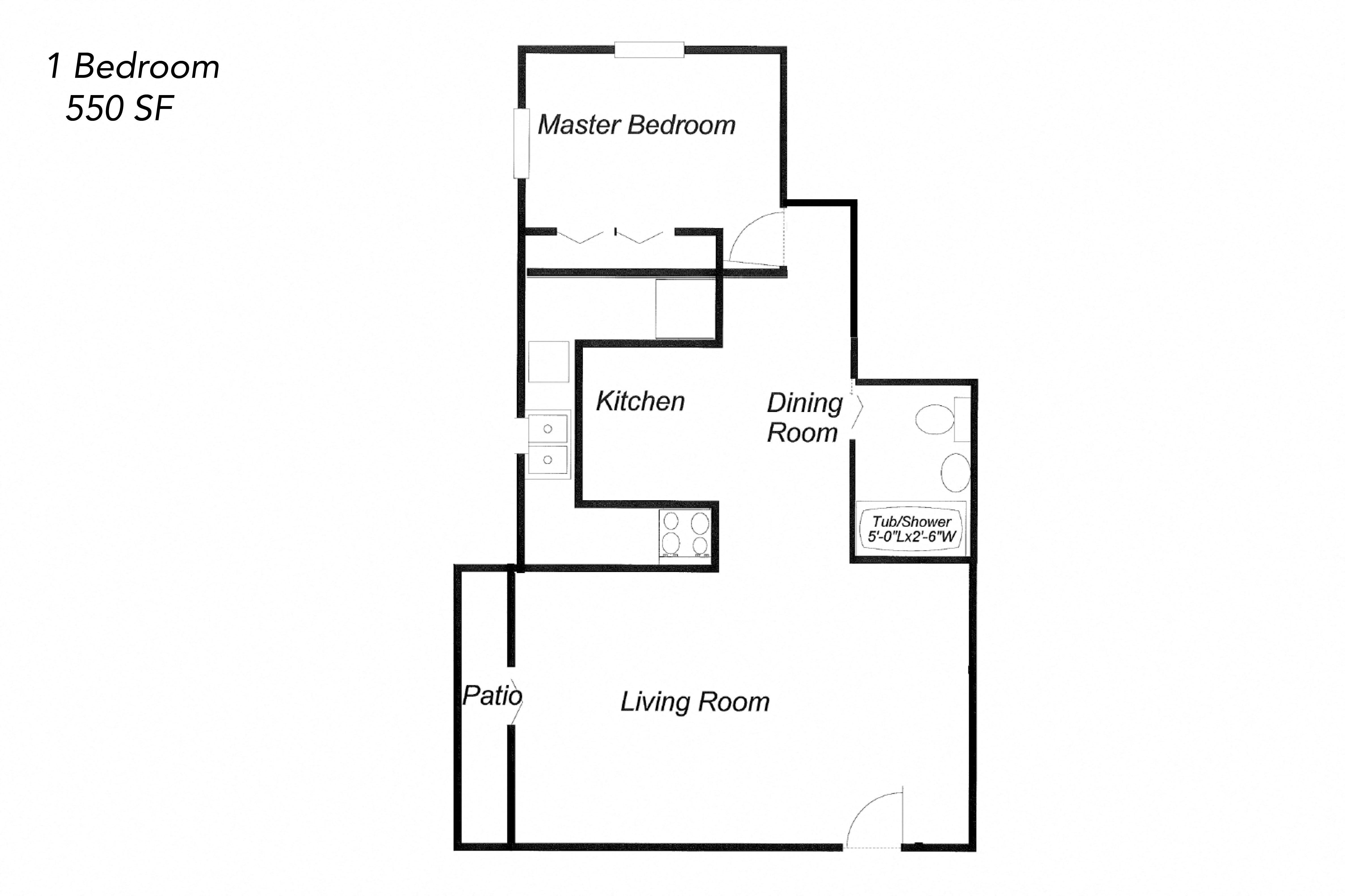 Floor Plans of EllMar Apartments in St. Peter, MN