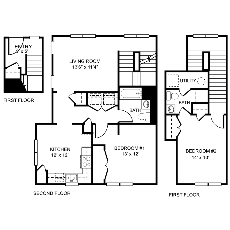 Floor Plans of New Pennley Place in Pittsburgh, PA