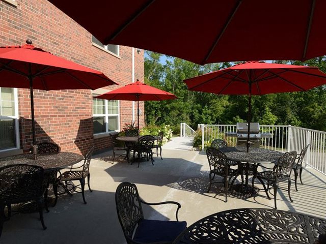 Screened patio/balcony at Highlands at Riverwalk Apartments 55+ in Mequon, WI