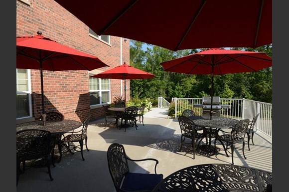Screened patio/balcony at Highlands at Riverwalk Apartments 55+, Mequon, 53092