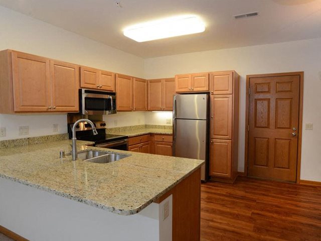 New Countertops and Cabinets at Highlands at Riverwalk Apartments 55+, Mequon, Wisconsin 53092