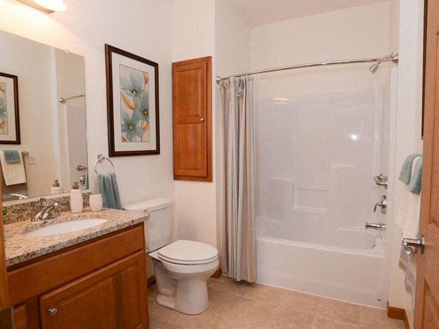 Spacious Bathrooms With Garden Tubs at Highlands at Riverwalk Apartments 55+, 10954 N Cedarburg Road, Mequon