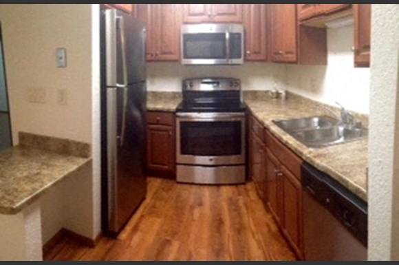 Newly remodeled kitchen at Ridgeview Highlands Apartments & Townhomes,640 Ridgeview Circle,Appleton,Wisconsin