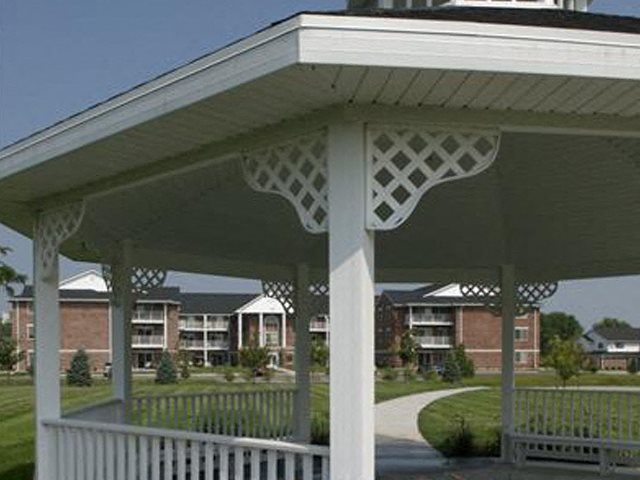 There are Beautiful Surroundings With Courtyard Cabanas at Ridgeview Highlands Apartments & Townhomes,Wisconsin,54911