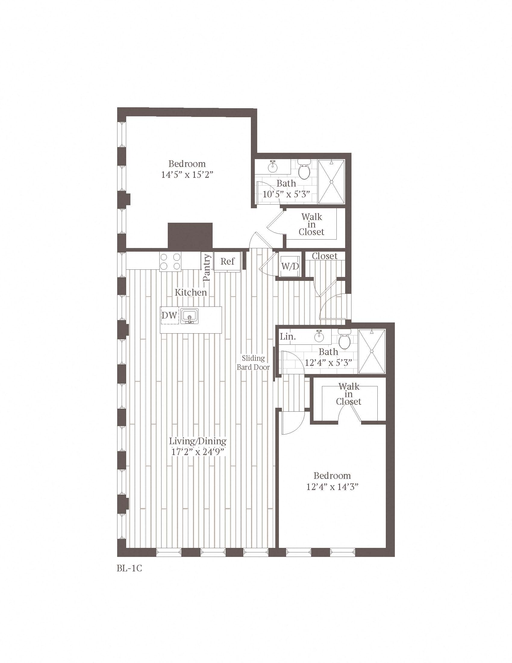 Floor Plan Image of Apartment Apt R203