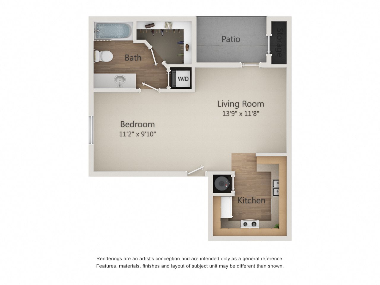 Aspen Floorplan - studio, 1 bath, 515 square feet. Aspen Floorplan - studio, 1 bath, 515 square feet.