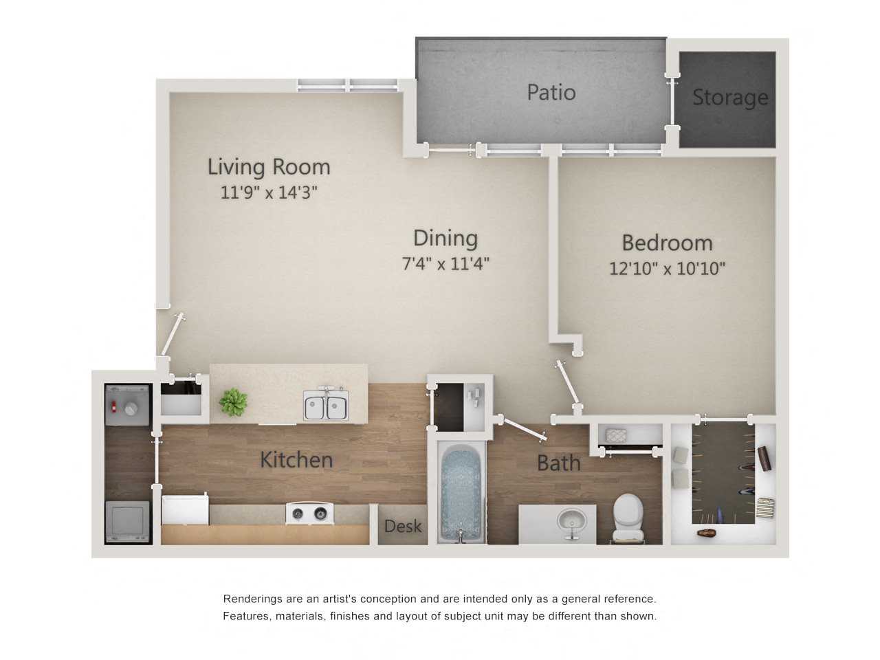 Cedar Floorplan - 1 bed, 1 bath, 708 square feet. Cedar Floorplan - 1 bed, 1 bath, 708 square feet.