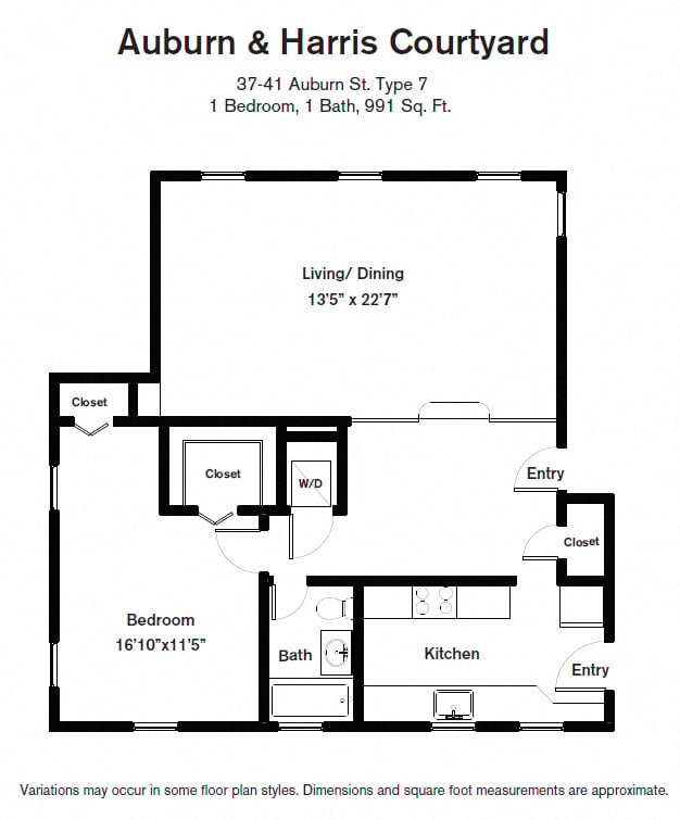 Floor plan 1 Bed/1 Bath image 3