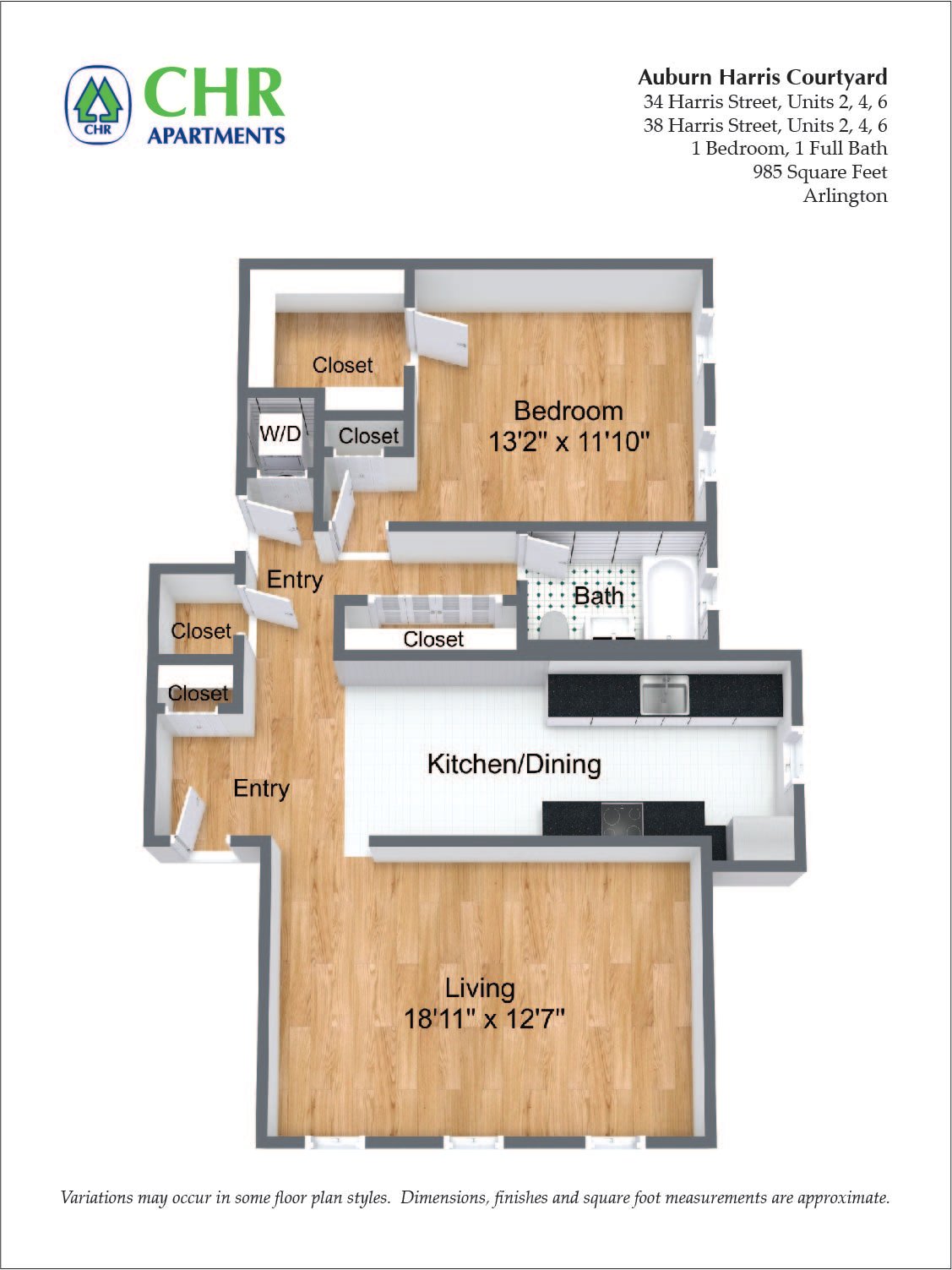 Floor plan 1 Bed/1 Bath image 7