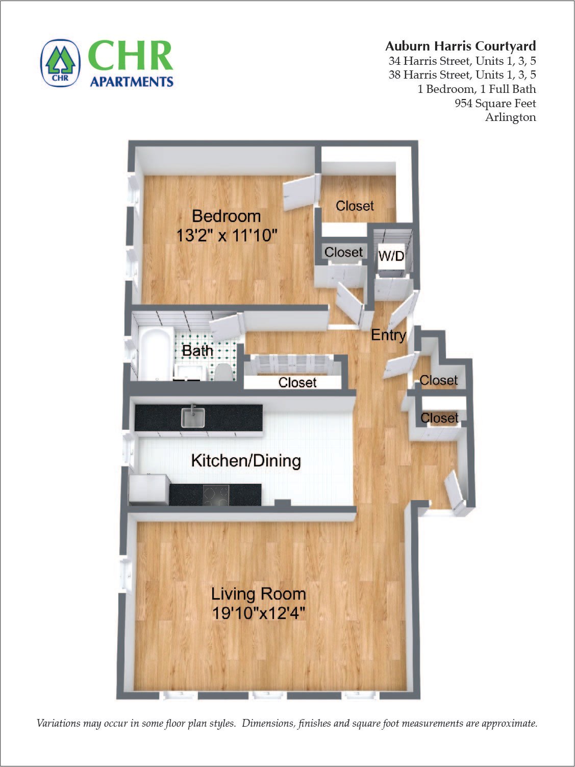 Floor plan 1 Bed/1 Bath image 6