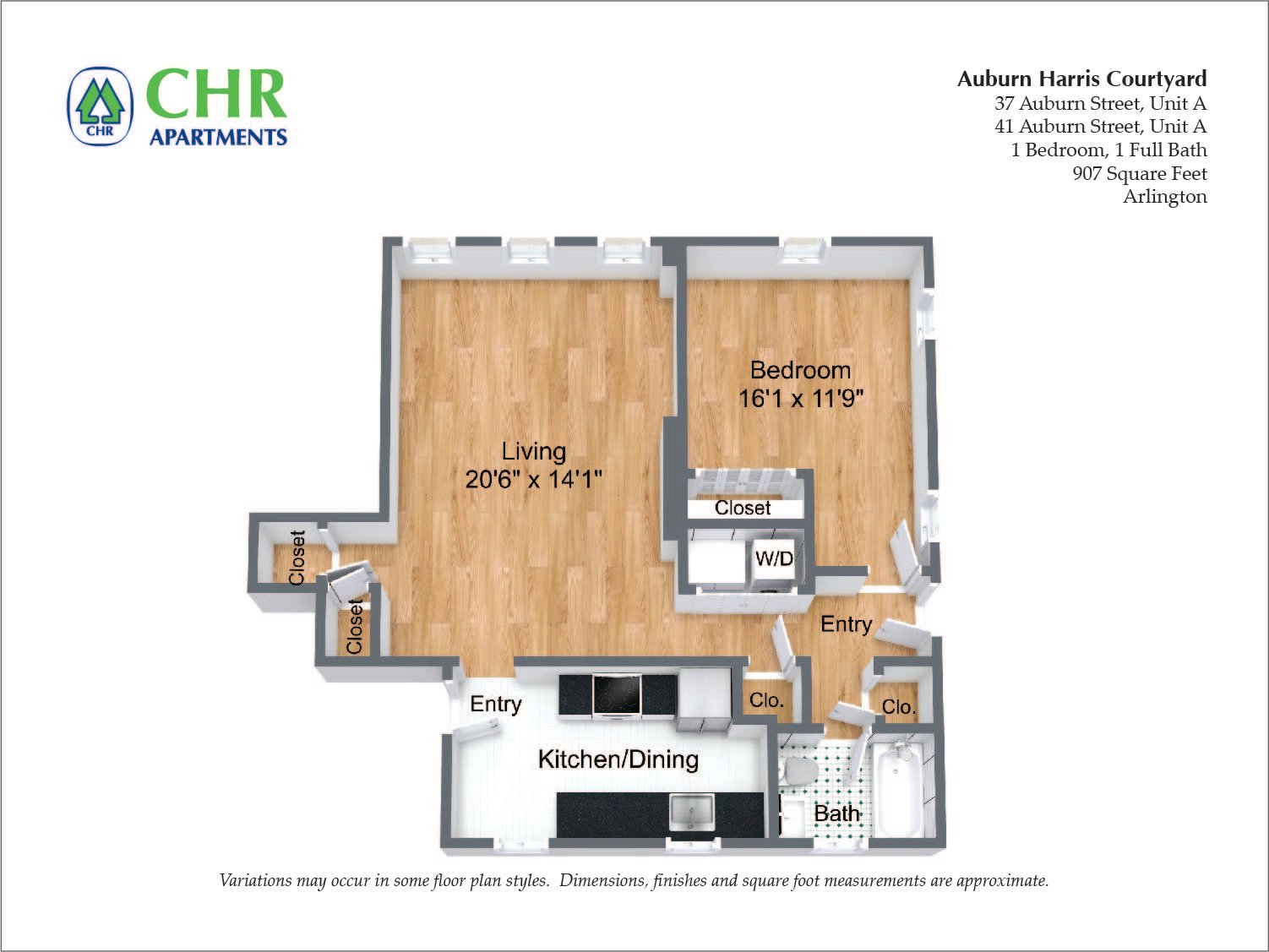 Floor plan 1 Bed/1 Bath image 4