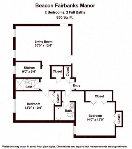 Floor plan 2 Bedroom image 2