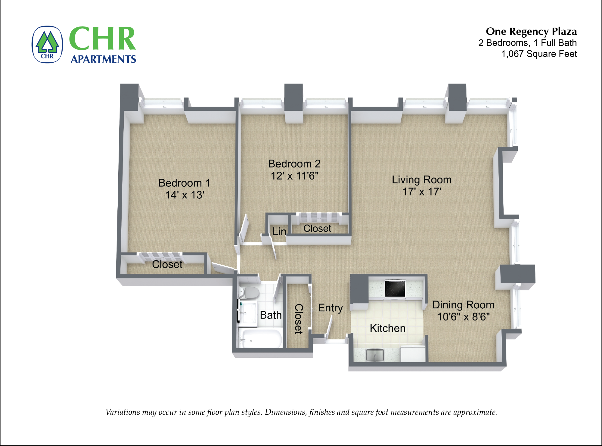 Floor plan 2 Bedroom image 2