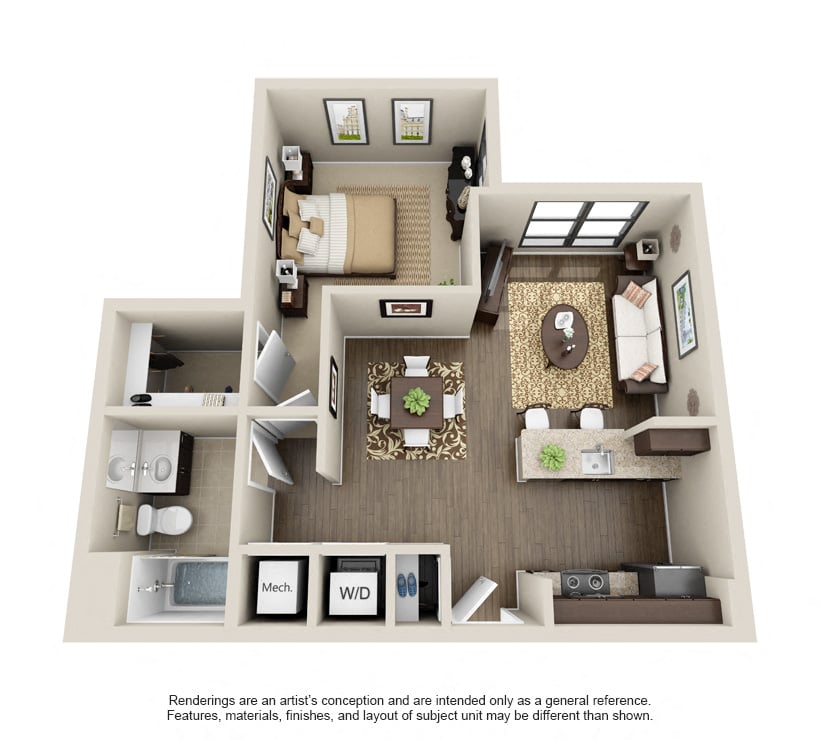 Floor Plan Image of Apartment Apt 318