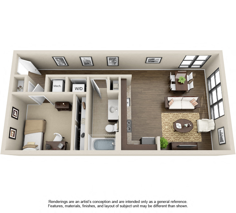Floor Plan Image of Apartment Apt 226