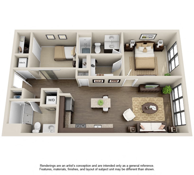 Floor Plan Image of Apartment Apt 301