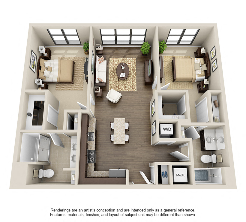 Floor Plan Image of Apartment Apt 520