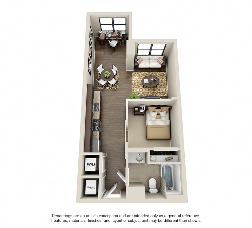 Floor Plan Image of Apartment Apt 113