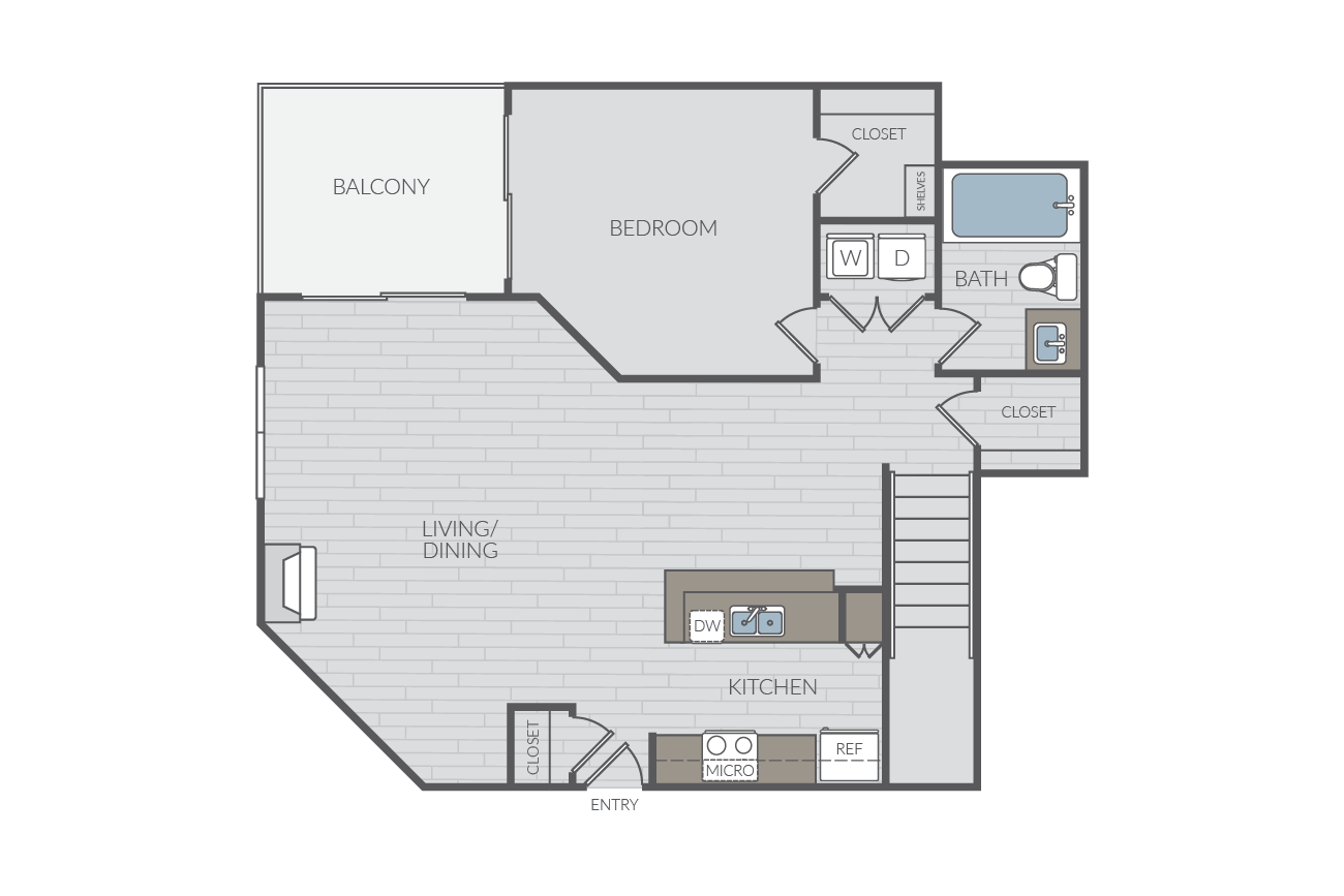 Plan 1E floor plan