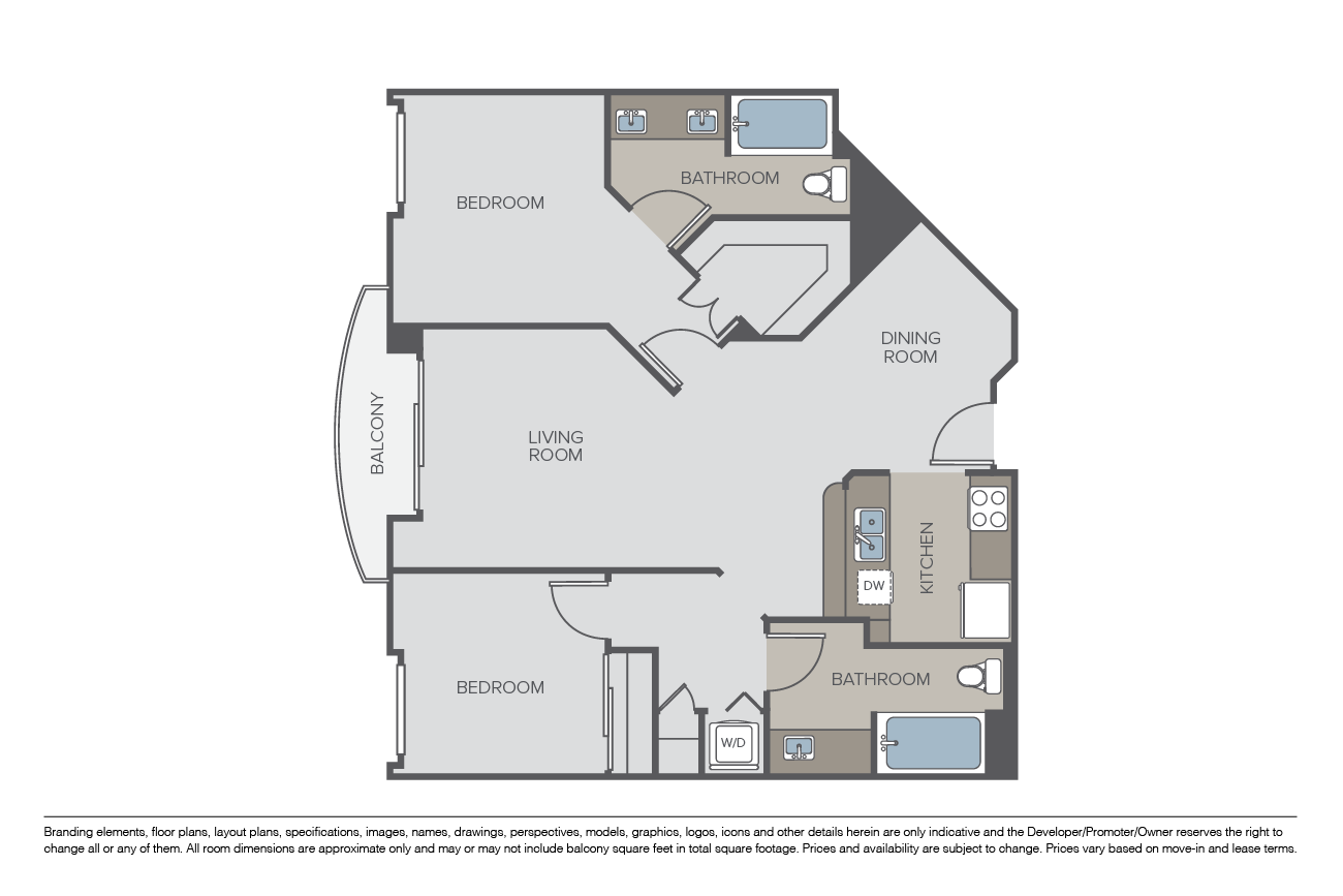 Teal floor plan