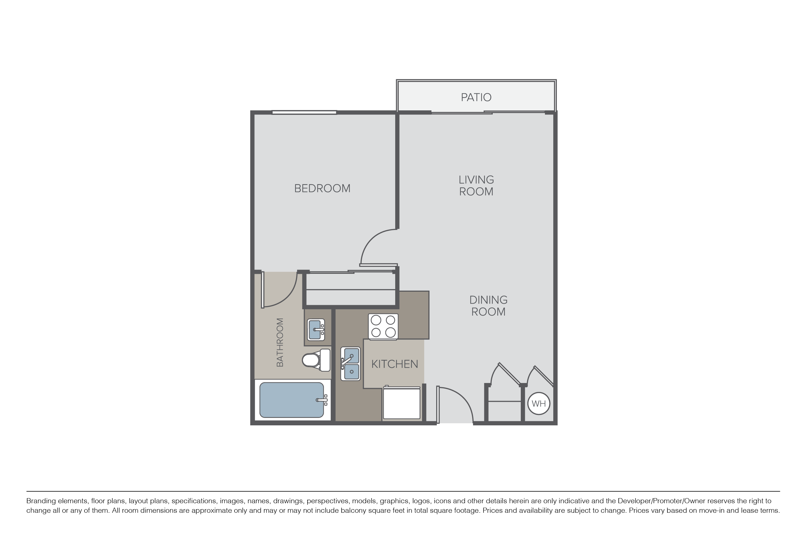 One Bedroom floor plan image