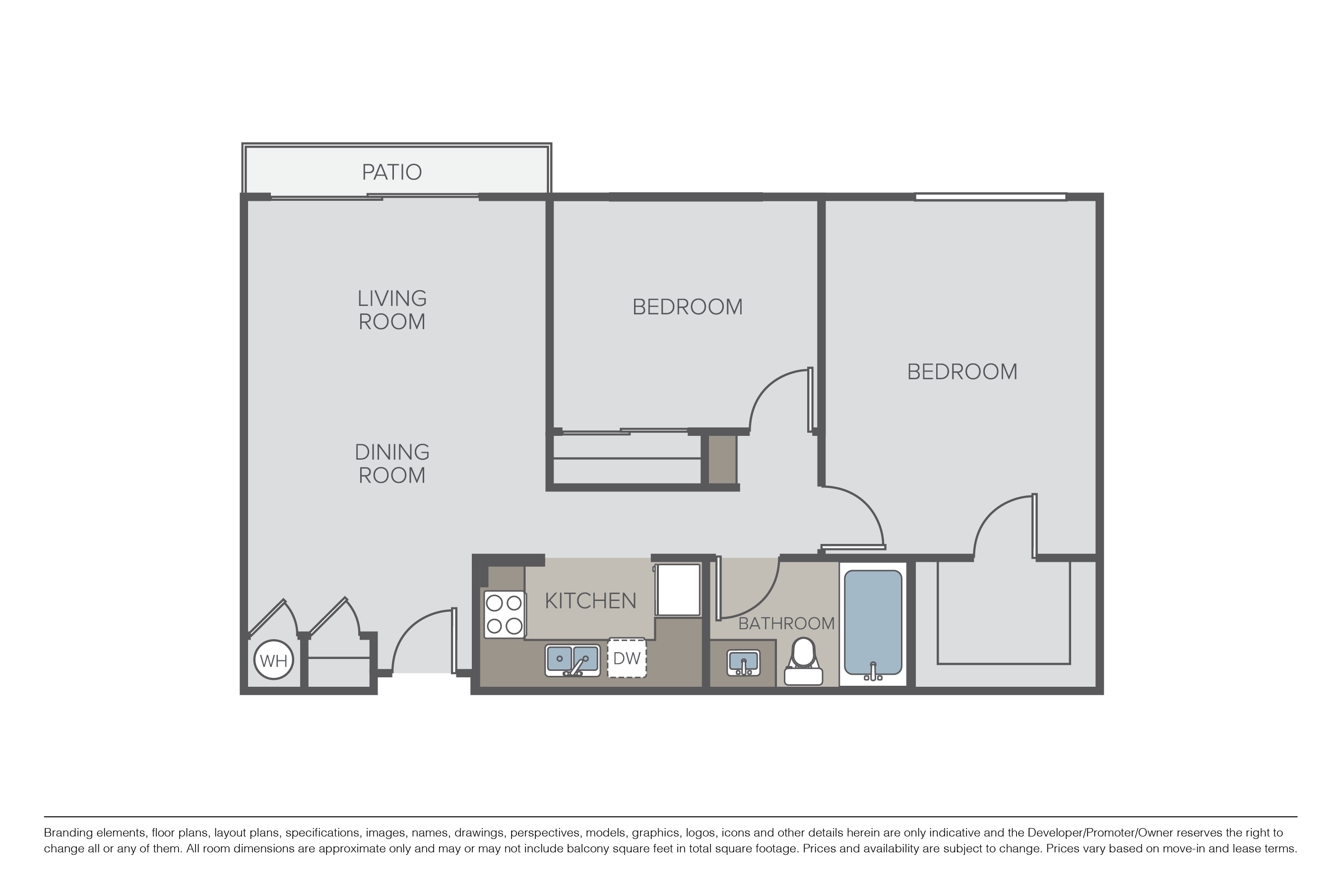 Two Bedroom floor plan image