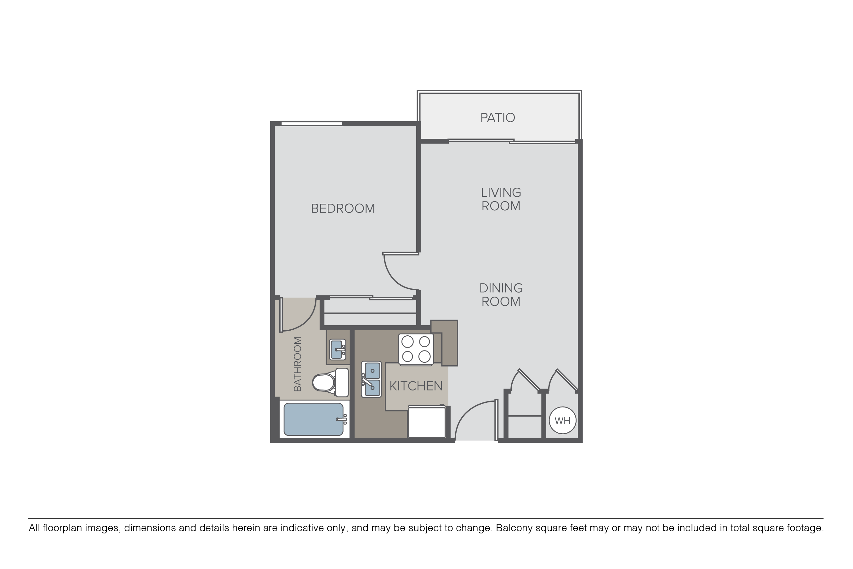 One Bedroom floor plan image