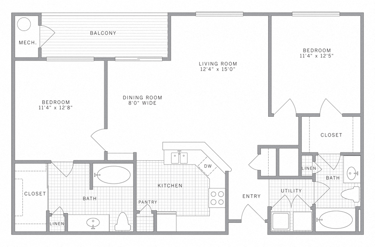 B2 Floor Plan at AVE Union, Union, NJ