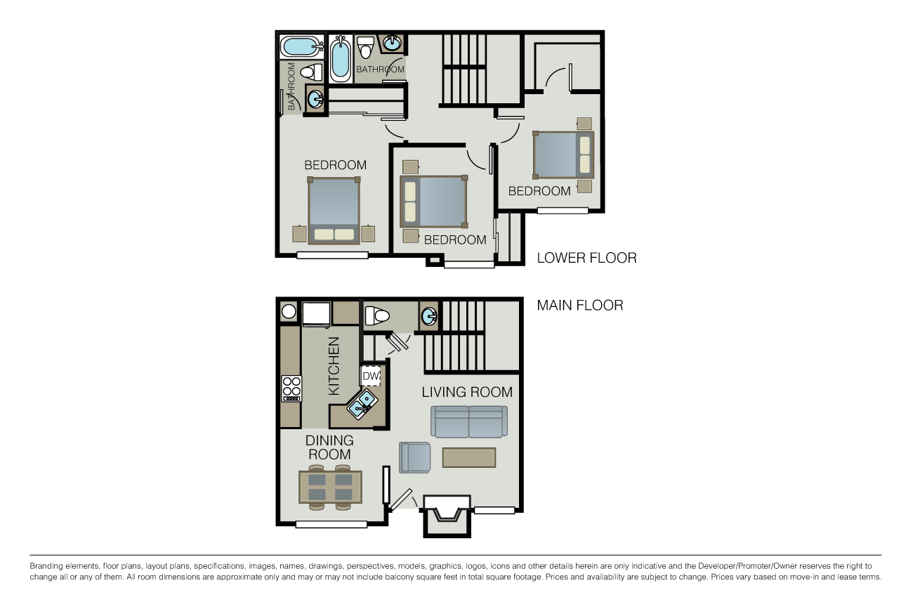 Plan 3A Townhome floor plan