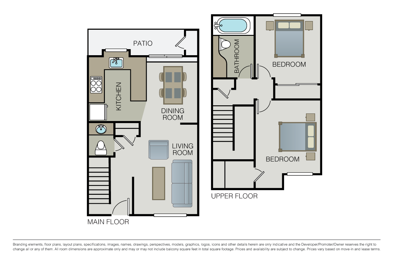 The Redwood Suite Townhome floor plan