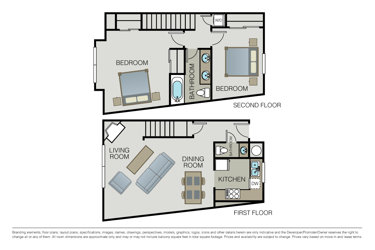 Plan 2B Townhome floor plan