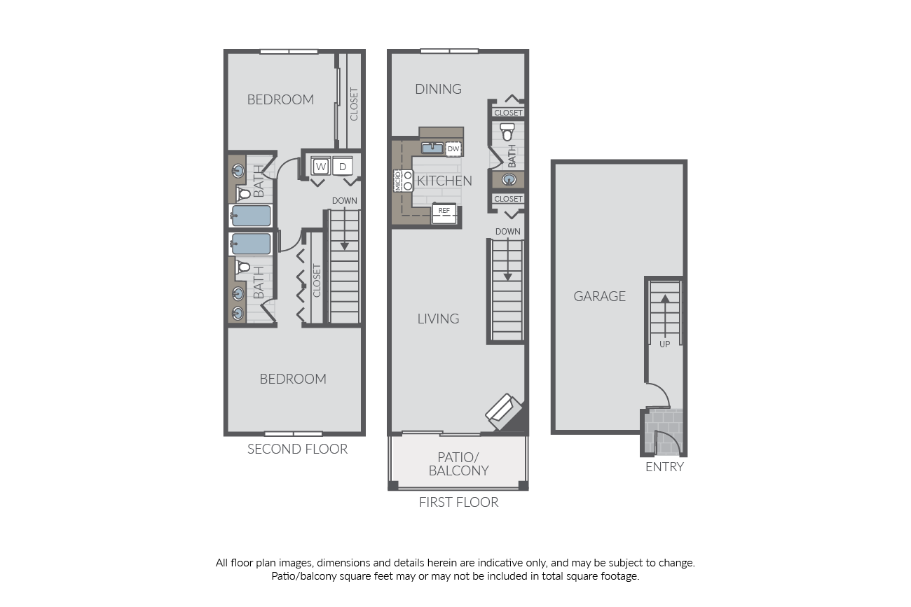 Plan 2E Townhome floor plan