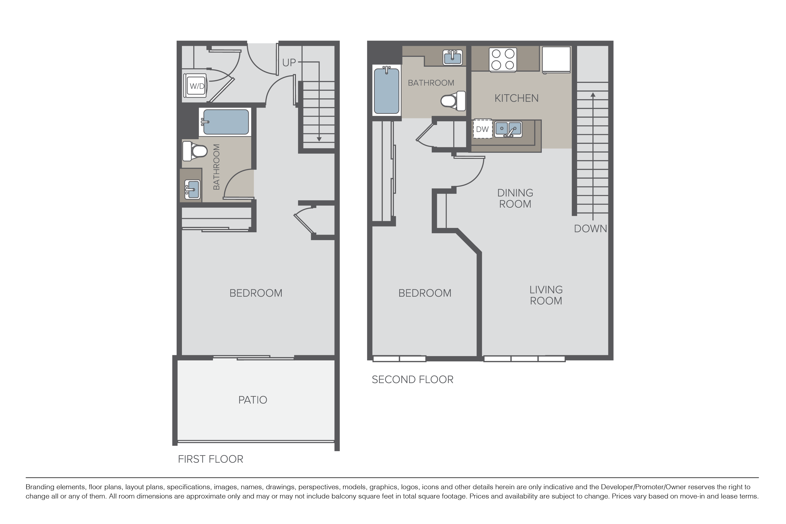Plan 2B Townhome floor plan