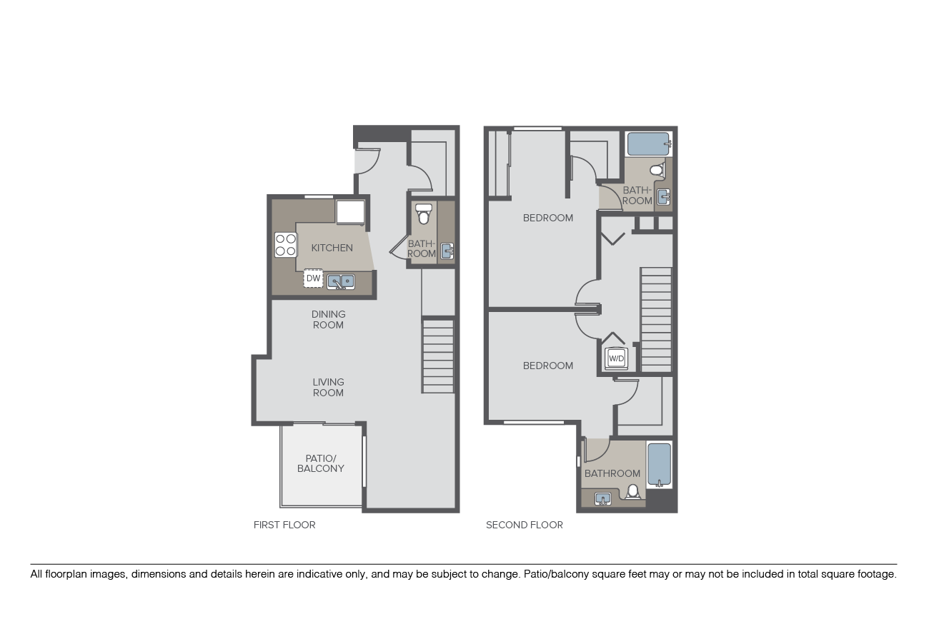 Plan 2F Townhome floor plan