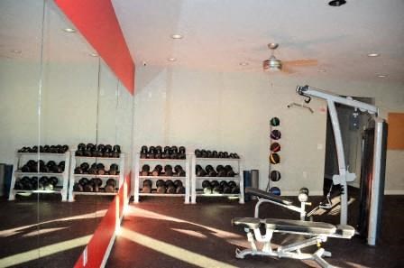Fitness Center with Free Weight Dumbbells