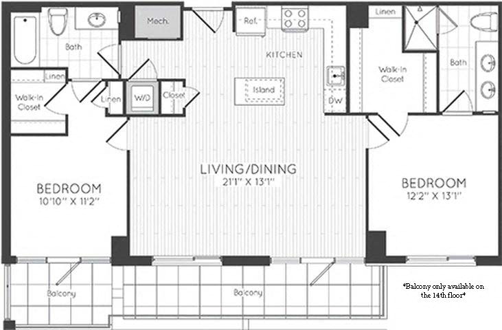 Apartment 1419 floorplan