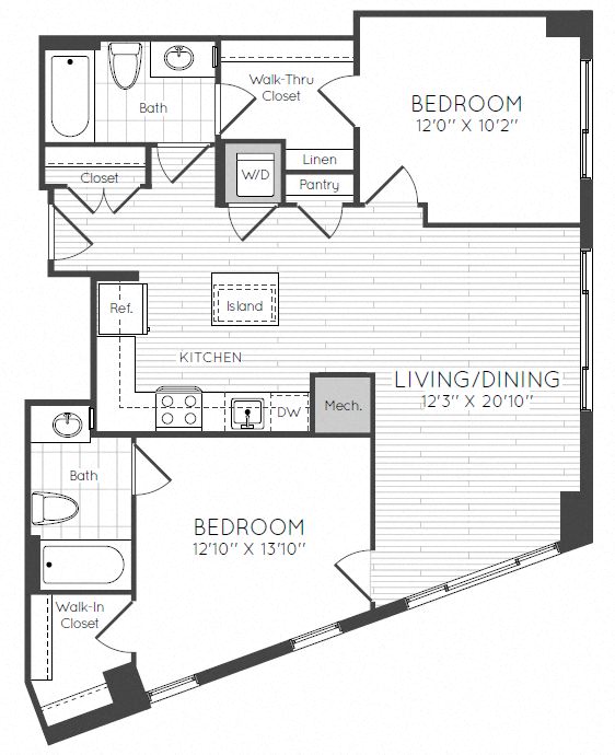 Apartment 1029 floorplan