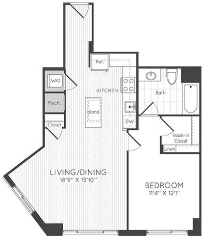 Apartment 1404 floorplan