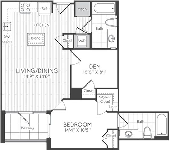 Apartment 1101 floorplan