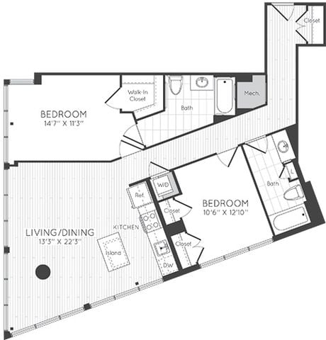 Apartment 0430 floorplan