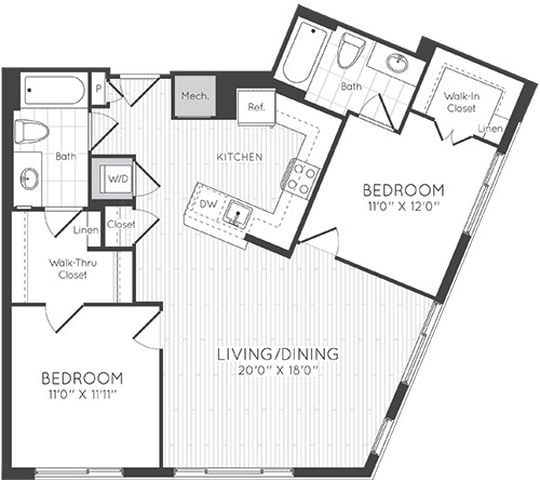 Apartment 0322 floorplan