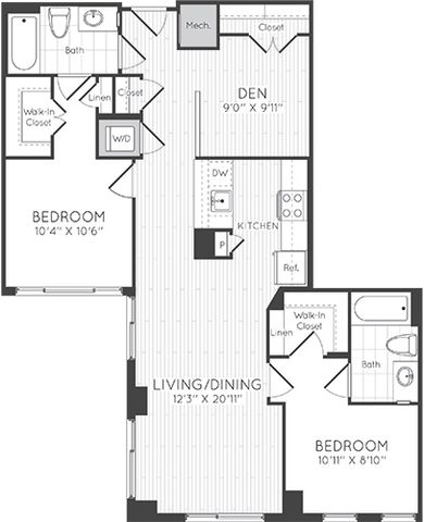 Apartment 1501 floorplan